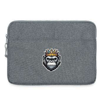 Kaiserlicher gekrönter Gorilla - Laptoptasche 15" - Grau meliert - Vorne