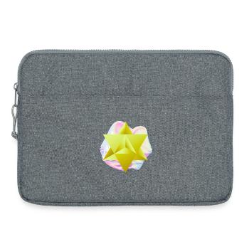 Étoile Merkaba surréaliste - Sacoche pour ordinateur portable 15 pouces - gris chiné - Devant