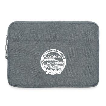 60. Geburtstag - Klassiker Musclecar 04/1966 - Laptoptasche 15" - Grau meliert - Vorne