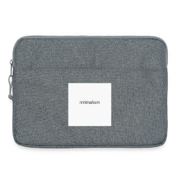 Minimalisme – Moins c’est plus de design - Sacoche pour ordinateur portable 15 pouces - gris chiné - Devant