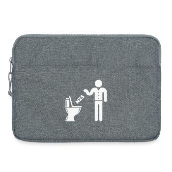 NZS In’s Klo, In Die Toilette! Gegen Rechts White - Laptoptasche 15" - Grau meliert - Vorne