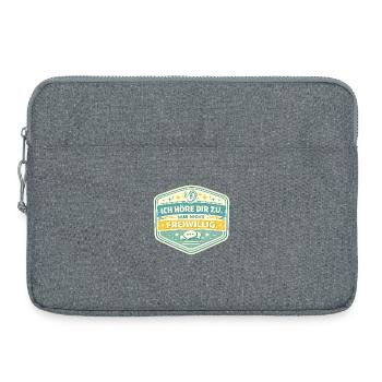 Ich höre dir zu – nicht freiwillig - Laptoptasche 15" - Grau meliert - Vorne