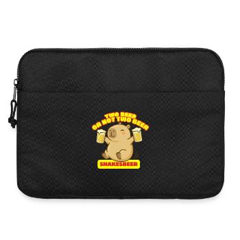 Zwei Bier oder nicht zwei Bier – Shakesbeer – Capybara - Laptoptasche 15" - Schwarz - Vorne