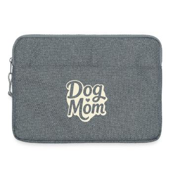 Dog Mom Heart Design – Dog Love - Laptop bag 15" - heather grey - Front