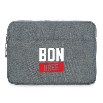 BON BREF Humor Französischer Ausdruck Lustig - Laptoptasche 15" - Grau meliert - Vorne
