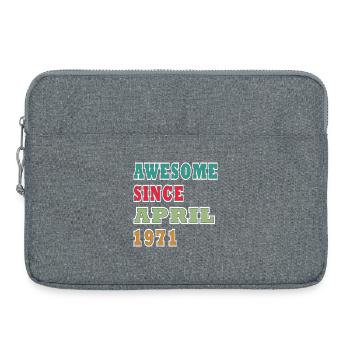 Awesome since April 1971 - Laptop bag 15" - heather grey - Front