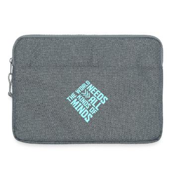 Le monde a besoin de toutes sortes d’esprits inspirants - Sacoche pour ordinateur portable 15 pouces - gris chiné - Devant