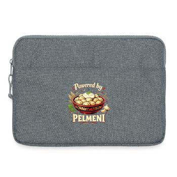 Powered by Pelmeni – Funny Russian Design - Laptop bag 15" - heather grey - Front