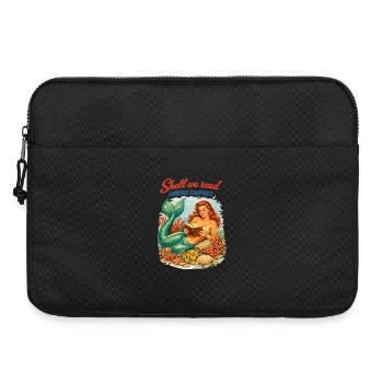Retro Meerjungfrau: Shell We Read Another Chapter? - Laptoptasche 15" - Schwarz - Vorne