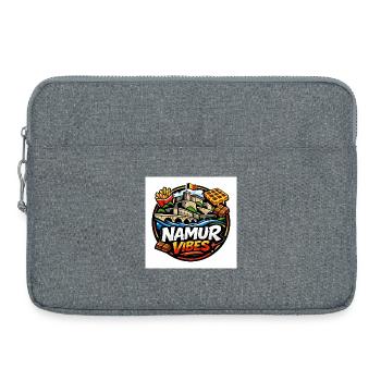 Namur Streetwear Culture Logo – Belgium Urban - Sacoche pour ordinateur portable 15 pouces - gris chiné - Devant
