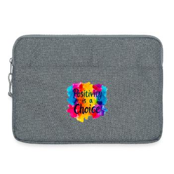 Positivity is a Choice - Laptop bag 15" - heather grey - Front