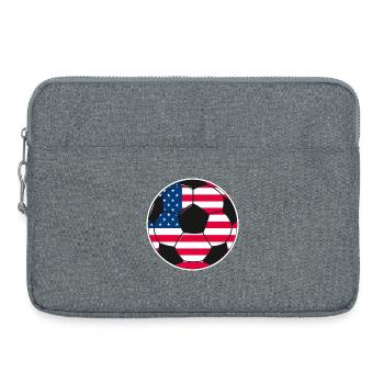 Soccer_team_USA - Sacoche pour ordinateur portable 15 pouces - gris chiné - Devant