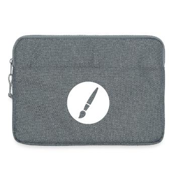 Pinceau, peinture, symbole artistique - Sacoche pour ordinateur portable 15 pouces - gris chiné - Devant