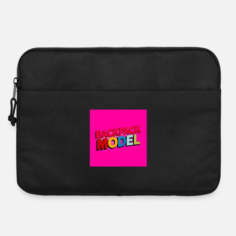Rucksackmodell Neon-Text - Laptoptasche 15" - Schwarz