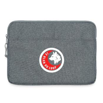 Loup Rouge & Blanc - Sacoche pour ordinateur portable 15 pouces - gris chiné - Devant