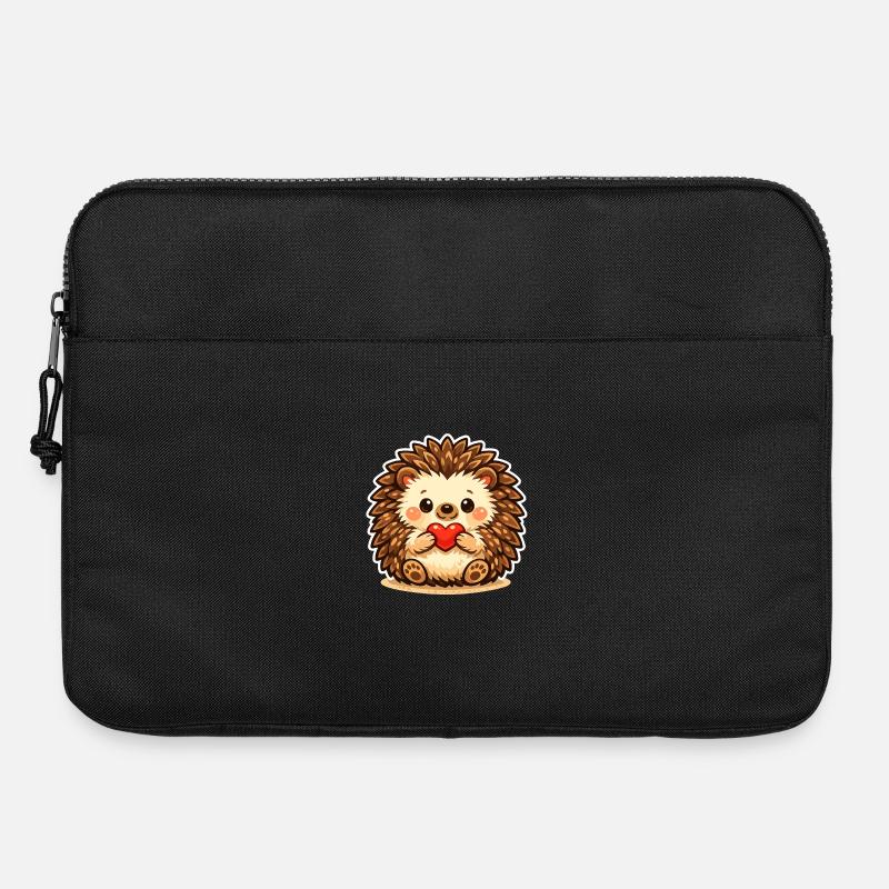 Kuscheliger Igel mit Herz - Laptoptasche 15" - Schwarz