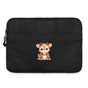 Little whale spin with heart - Laptop bag 15" - black - Front