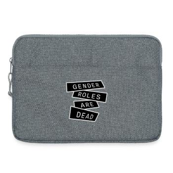 Gender Roles Are Dead Statement Freedom Saying - Laptop bag 15" - heather grey - Front