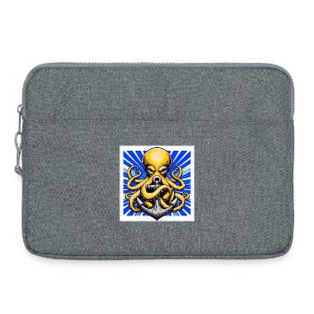 Un Poulpe embrasse une Ancre - Sacoche pour ordinateur portable 15 pouces - gris chiné - Devant