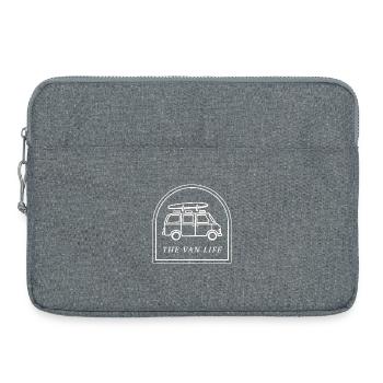 Vie en camping-car en road trip surf - Sacoche pour ordinateur portable 15 pouces - gris chiné - Devant