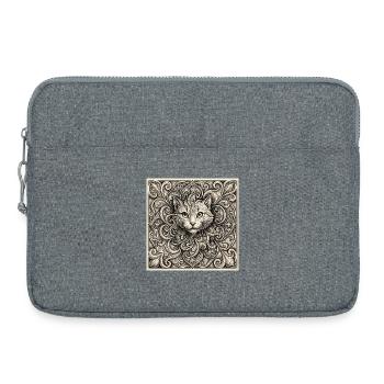 Katzen-Spiral-Seele - Laptoptasche 15" - Grau meliert - Vorne