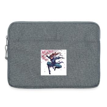 Cherry Blossom Warrior Style - Laptop bag 15" - heather grey - Front