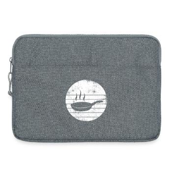 Cooking Frying Pan Sketch - Laptop bag 15" - heather grey - Front