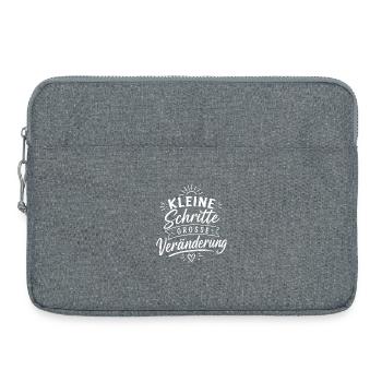 Kleine Schritte Große Veränderung - Laptoptasche 15" - Grau meliert - Vorne