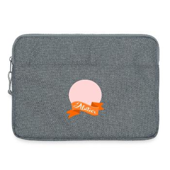 Abitur Schleife - Laptoptasche 15" - Grau meliert - Vorne