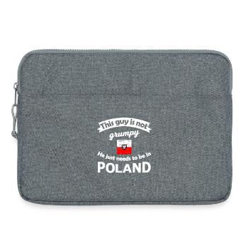 Polen Not Grumpy Tee - Laptoptasche 15" - Grau meliert - Vorne