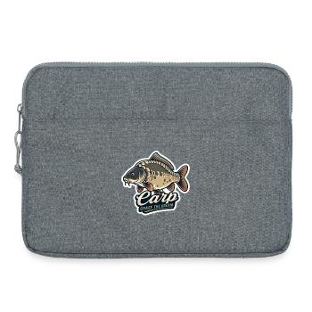 Carp Chase The Dream – Spiegel-Karpfenfischen-Design - Laptoptasche 15" - Grau meliert - Vorne