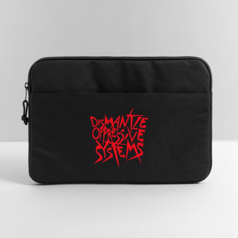 Dismantle Oppressive Systems Activism Statement Laptop bag 15"