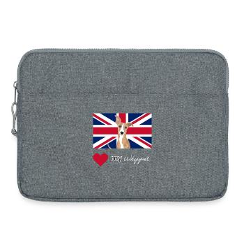 LUVMYWHIPPET (White) - Laptop bag 15" - heather grey - Front