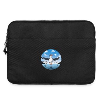 Cercle des manchots au lac de glace - Sacoche pour ordinateur portable 15 pouces - noir - Devant