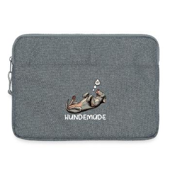 Hundemüde Weimaraner Weimaranerhalter Silbergeist - Laptoptasche 15" - Grau meliert - Vorne