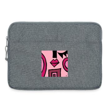 Abstraktion - Laptoptasche 15" - Grau meliert - Vorne