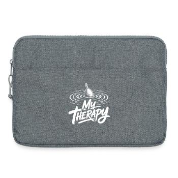 Fishing Therapy - Laptop bag 15" - heather grey - Front