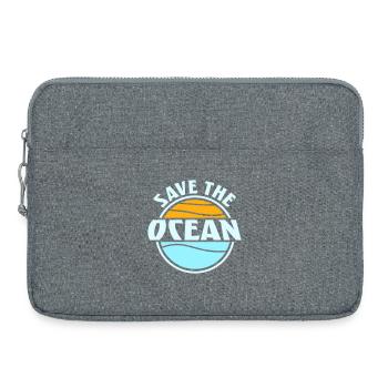 Save The Ocean Ocean Activism Environment Statement - Laptop bag 15" - heather grey - Front