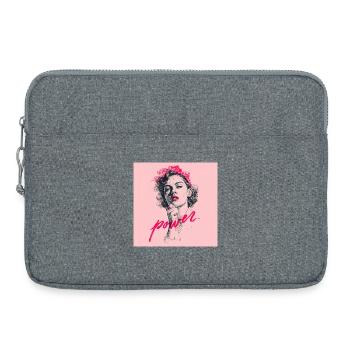 Illustration de pouvoir féminin - Sacoche pour ordinateur portable 15 pouces - gris chiné - Devant