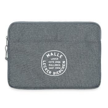 Malle 2026 Lecker Bierchen - Laptoptasche 15" - Grau meliert - Vorne