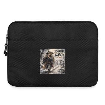 Japanisches Kitsune-Flötendesign - Laptoptasche 15" - Schwarz - Vorne