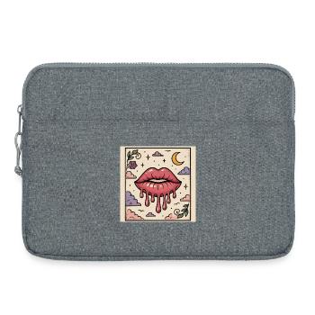 Mouth melts night sky - Laptop bag 15" - heather grey - Front