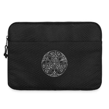 Mandala du Nœud Celtique en Cercle Entrelacé - Sacoche pour ordinateur portable 15 pouces - noir - Devant
