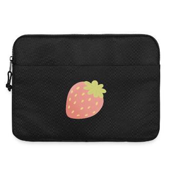 Pastel Strawberry Minimal - Laptoptasche 15" - Schwarz - Vorne