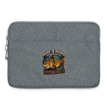 Hai in Verkleidung – Trust No Carp Lustiges Design - Laptoptasche 15" - Grau meliert - Vorne