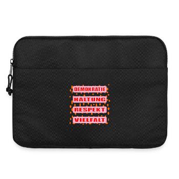 VIELFALT HALTUNG DEMOKRATIE - Laptoptasche 15" - Schwarz - Vorne