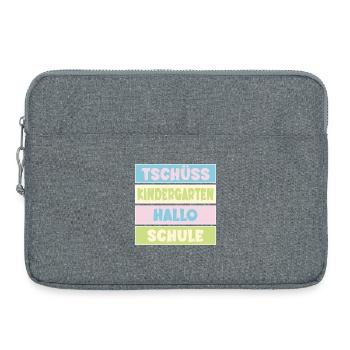 Abschied Kindergarten Einschulung - Laptoptasche 15" - Grau meliert - Vorne