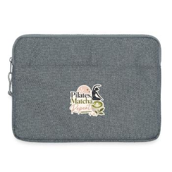 Pilates - Matcha - Repeat - Laptop bag 15" - heather grey - Front