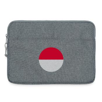 Drapeau indonésien - Sacoche pour ordinateur portable 15 pouces - gris chiné - Devant