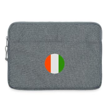 Drapeau irlandais rond - Sacoche pour ordinateur portable 15 pouces - gris chiné - Devant